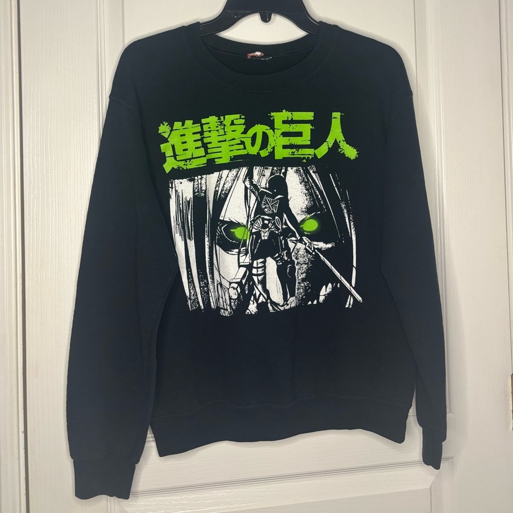 Attack On Titan Green Eyes Crew Pullover